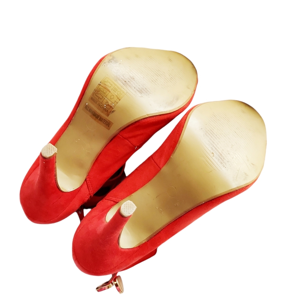 Akira Open Toe Double Ankle Strap Heels - Picture 6 of 8